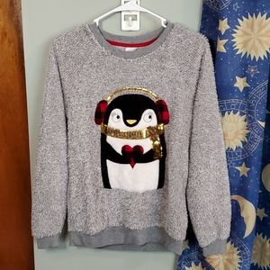 Fuzzy Penguin Sweater